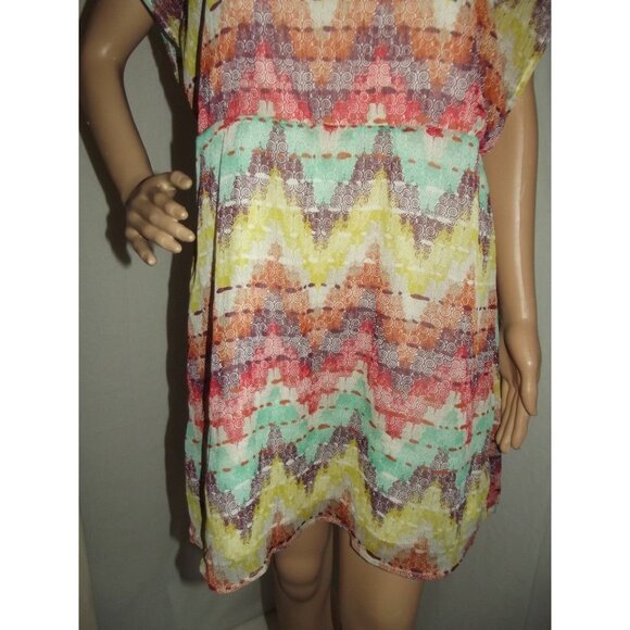 American Rag Dress Womens Size Medium pullover v-neck lightweight cap sleeve - Picture 9 of 13